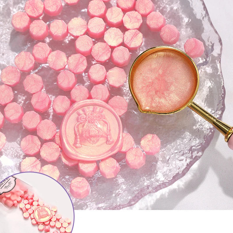 100Pc Glitter Sealing Wax Seal Stamp Wax Beads Scrapbook Material Wedding Birthday Party Invitation Stamp DIY Stamp Decoration