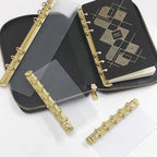A5 A6 A7 A8 Ring Binder Buckle Metal Binder 6 Holes Clip File Folder Shell Notebook Side Insertion Loose Leaf Book Board Planner