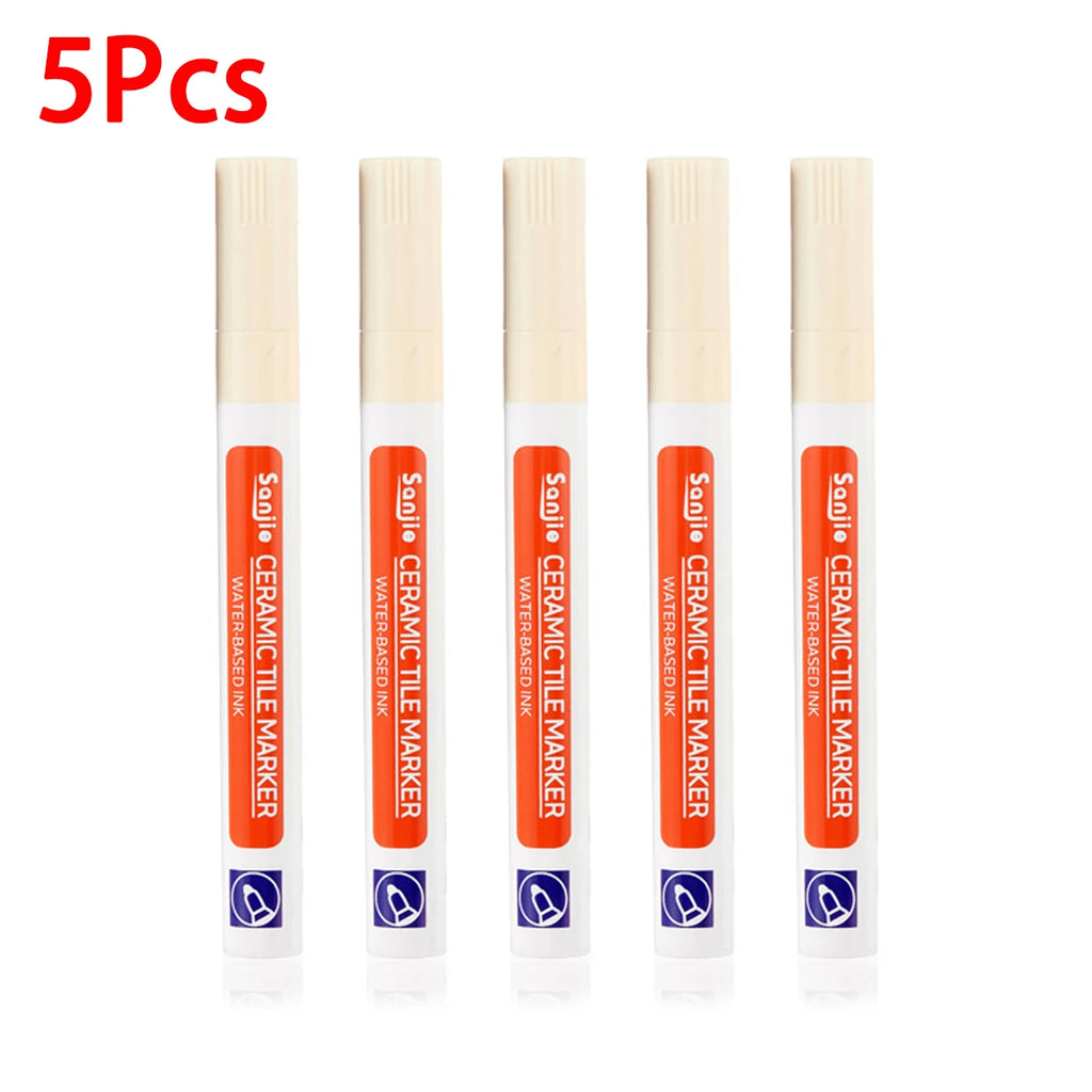 1Pcs Waterproof Ceramic Tile Grout Marker Pen, White Tile Repair Pen with Anti-Mold Filler, Bathroom Floor Tile Gap Cleaning Pen