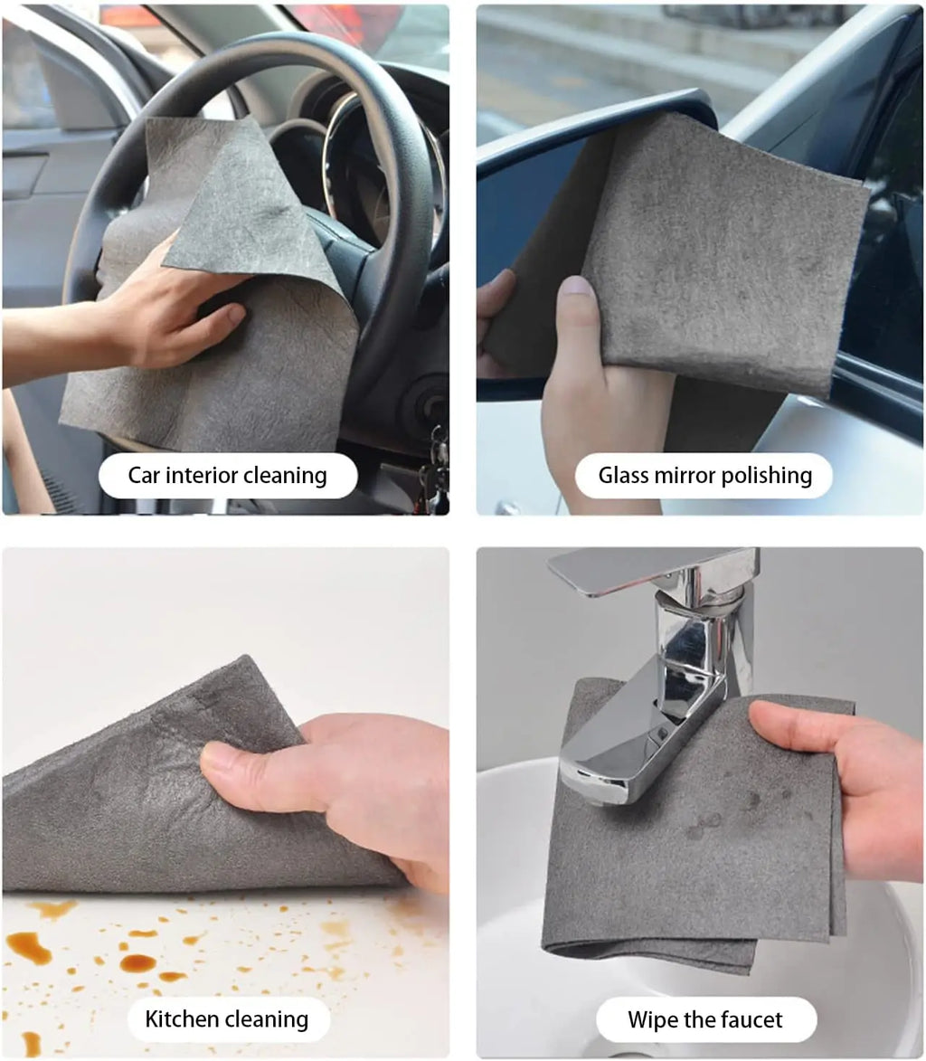 1/5PCS Magic Glass Cleaning Cloth,Streak Free Microfiber Towel for Window,Lint Free Reusable Rag for Home Kitchen Cleaning Cloth