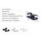 Cable Organizer Clips Cable Management Desktop & Workstation ABS Wire Manager Cord Holder USB Charging Data Line Bobbin Winder