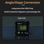 Digital Level Angle Finder Box 360 Degree Measurement Professional Protractor Inclinometer Dual Magnetic Electronic Level Gauge