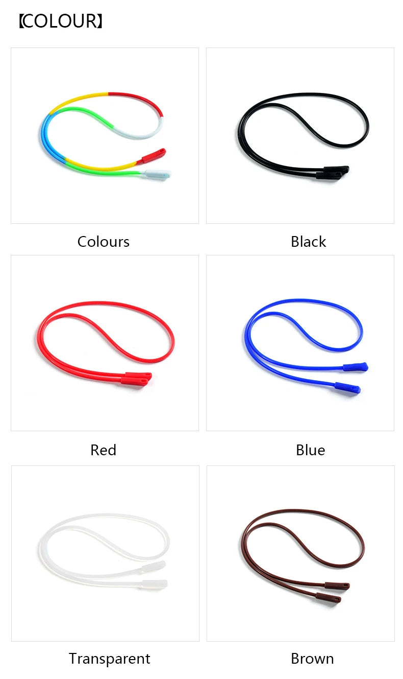 Neutral Silicone Glasses Chain Elastic Anti Slip Eyeglass Lanyard Waterproof Anti Lost Sunglasses Neck Strap Outdoor Sports