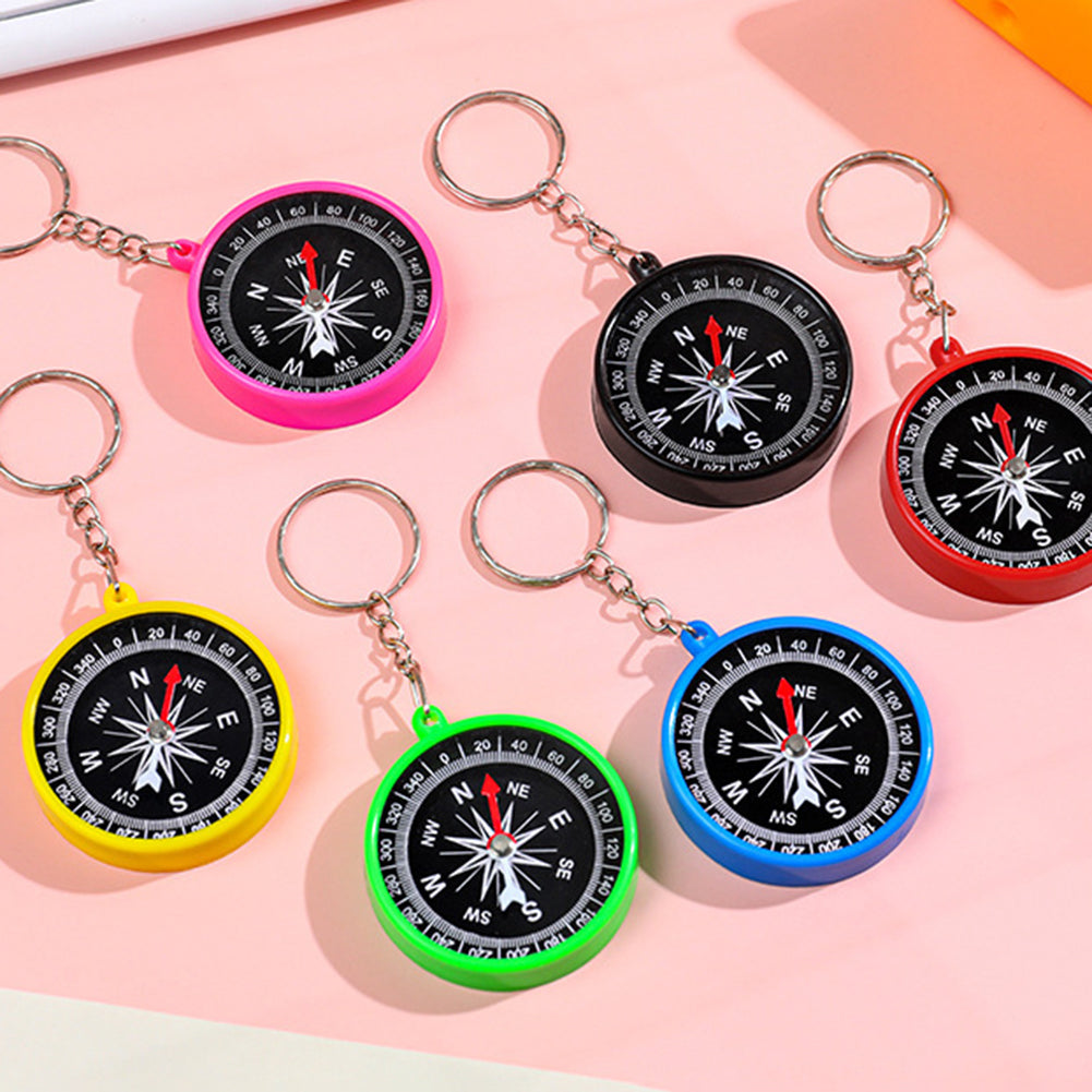 Outdoor Compasses Keychain,Children Mini Compasses Keychain Portable Easy Hanging Key Chains Accessories For School,Outdoors