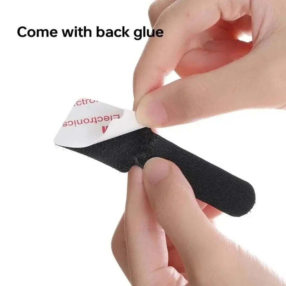 Self Adhesive Reusable Cable Ties Velcro Fastening Wire Organizer Adjustable Cord Holder for Desk Power Cord Management