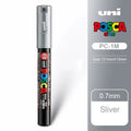 1pcs Japan UNI POSCA Marker Pen PC-1M/3M/5M POP Poster Graffiti Permanent Acrylic Marker White Black Gold Silver Art Supplies