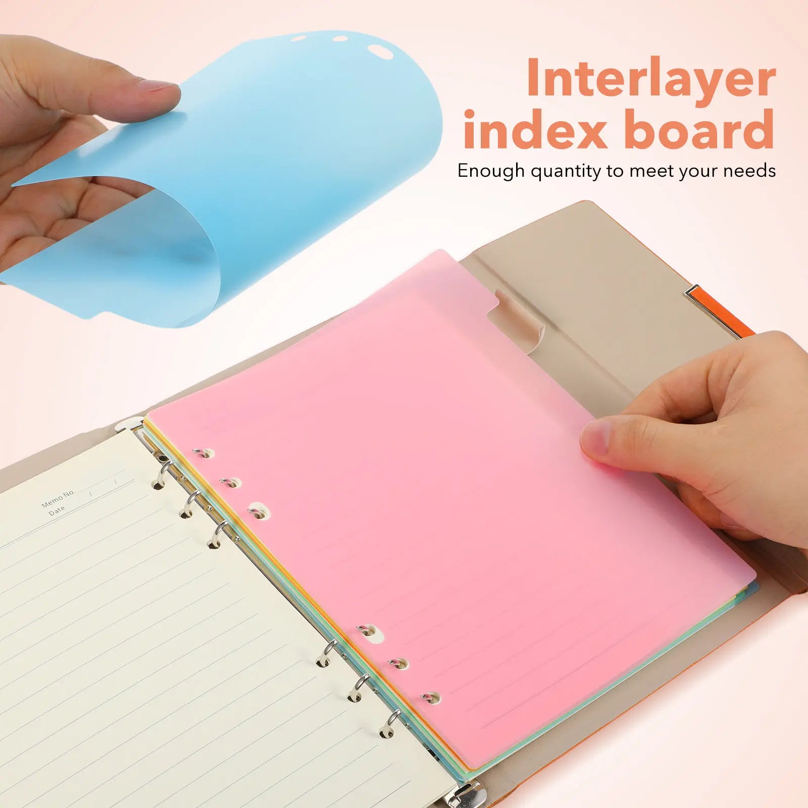10Pcs Plastic Index Divider Tabs Multicolor Smooth Surface Easy Use Office Index Tabs Binder Dividers Label A4