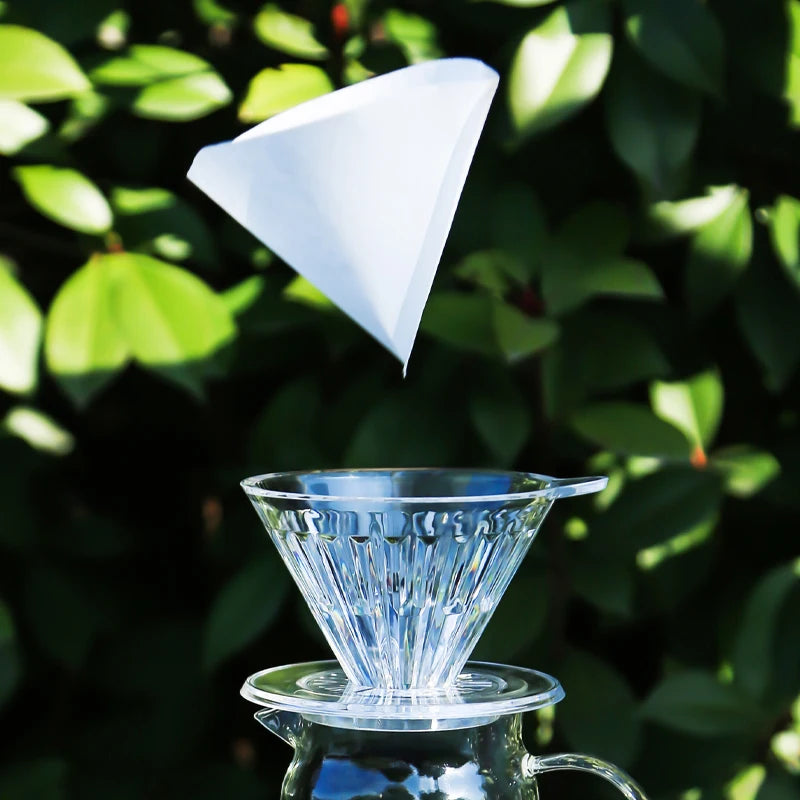 Crystal Eye Dripper 1-4 Cups Glass Slow Brewing Accessories Pour Over Coffee Dripper Reusable Coffee Maker
