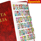 75pcs Spanish Bible Indexing Tabs, Bible Tabs, Bible Sticky Tabs For Old And New Testament, Book Tabs, Bible Labels Tabs, Bible