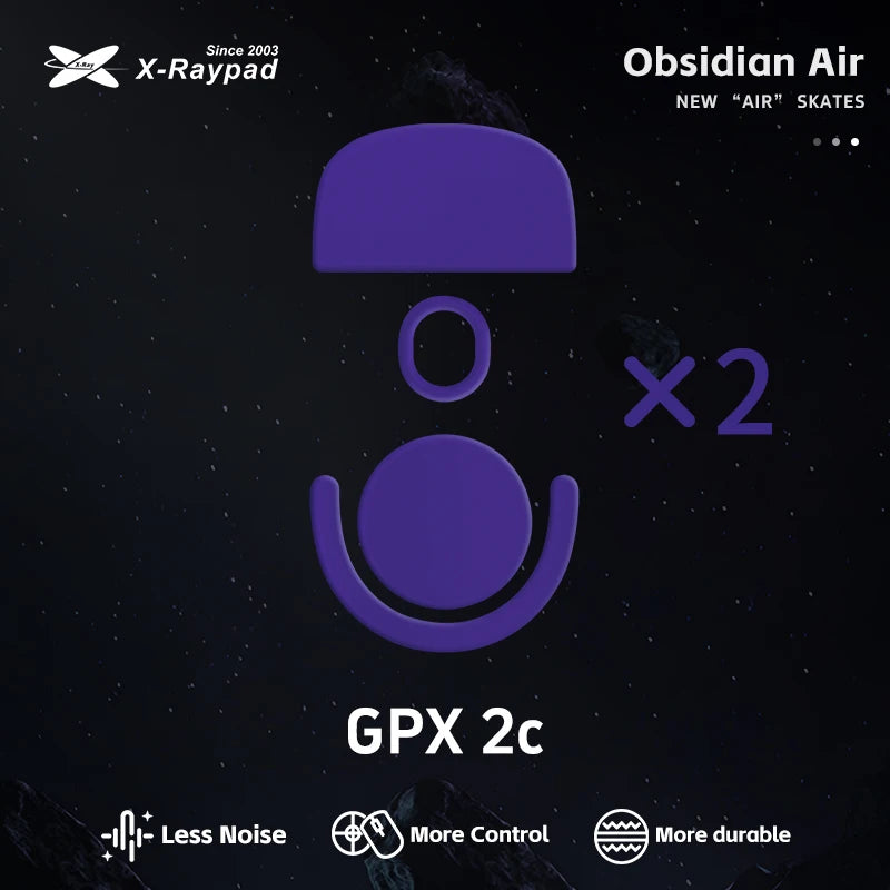 X-Raypad Obsidian Air Mouse Skates All Series – Quiet & Control