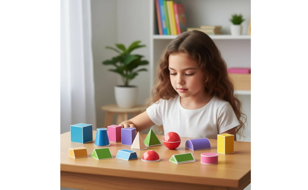 24 Pieces Geometry Teaching Model Kit Transparent Geometric Shapes with Storage Box Geometry Manipulatives Clear for Teachers