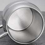 Double steel beer cup creative 304 stainless steel draft beer milk cup coffee milk tea cup children's drinking cup with handle