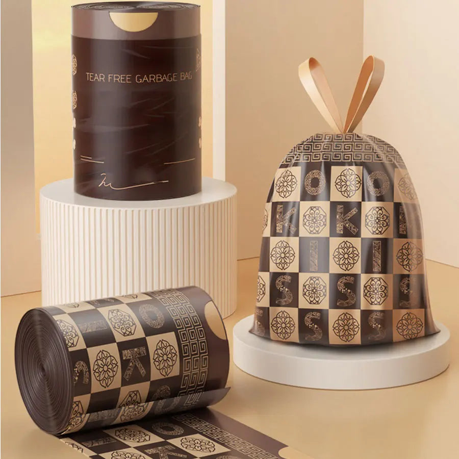 30/roll Drawstring Garbage Bags, Leak Proof Garbage Bags Can Be Used for Kitchen, Living Room, Office, Dining Room, Etc