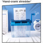 Mini Manual Paper Shredder A6 Office Document Destroyer Receipts Tickets Thick Cardstock Cutting Machine 17x15x9.5cm