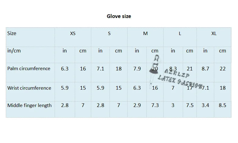 Chlorinated Latex Gloves One-piece High Elastic Black