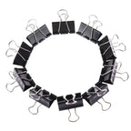 10pcs/lot Black Metal Binder Clips 19mm/ 25mm/ 32mm Notes Letter Paper Clip Office Supplies Binding Securing