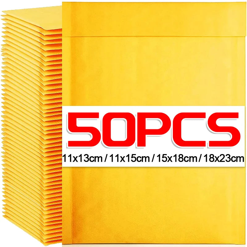Kraft Paper Bubble Envelopes Bags Waterproof Storage Mailers Padded Shipping Envelope With Bubble Mailing Bag Gifts Packaging