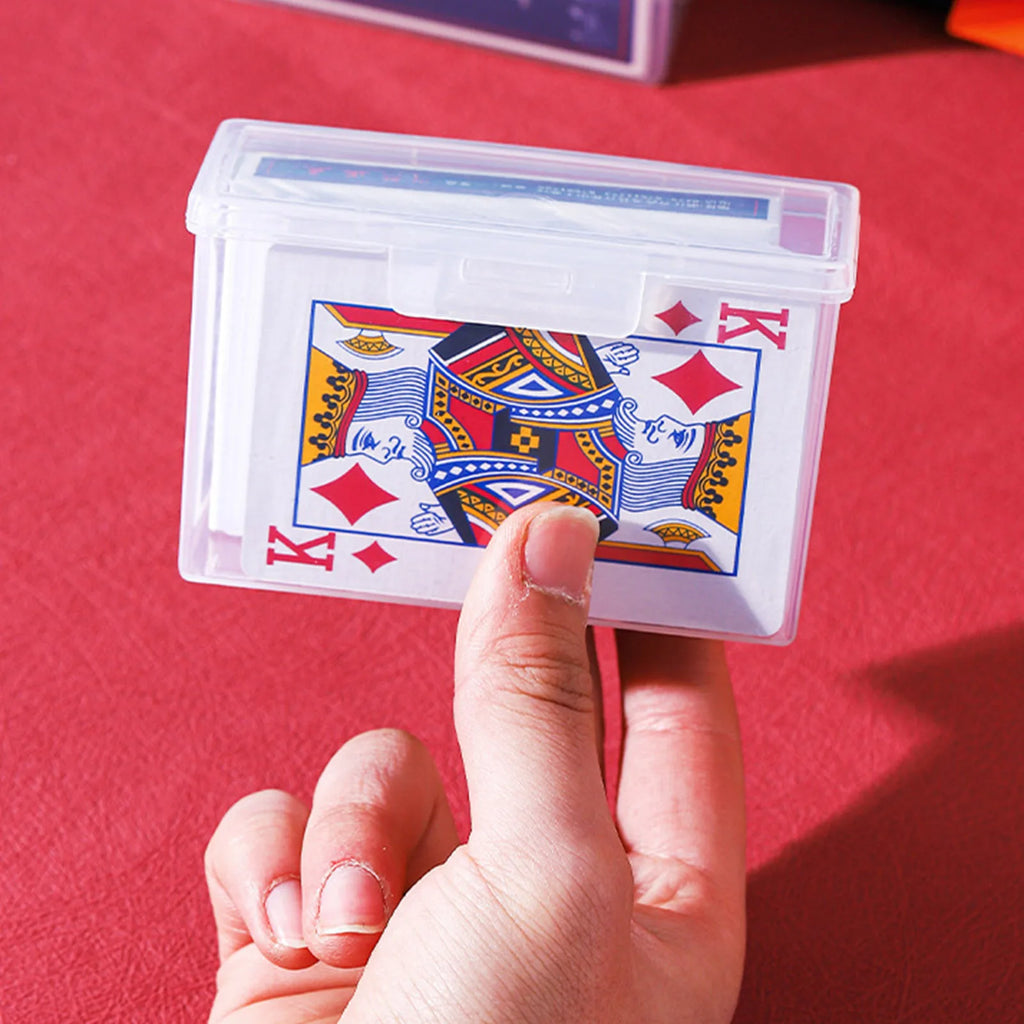 Playing Deck Card Storage Box High Capacity Playing Card Case Plastic Card Boxes for Trading Card Games Card Collector
