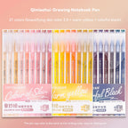 105Color Hand Account Gel Pen Languo Morandi Retro Pen Large-Capacity Color Handbook Pen For Student Painting Graffiti Writting