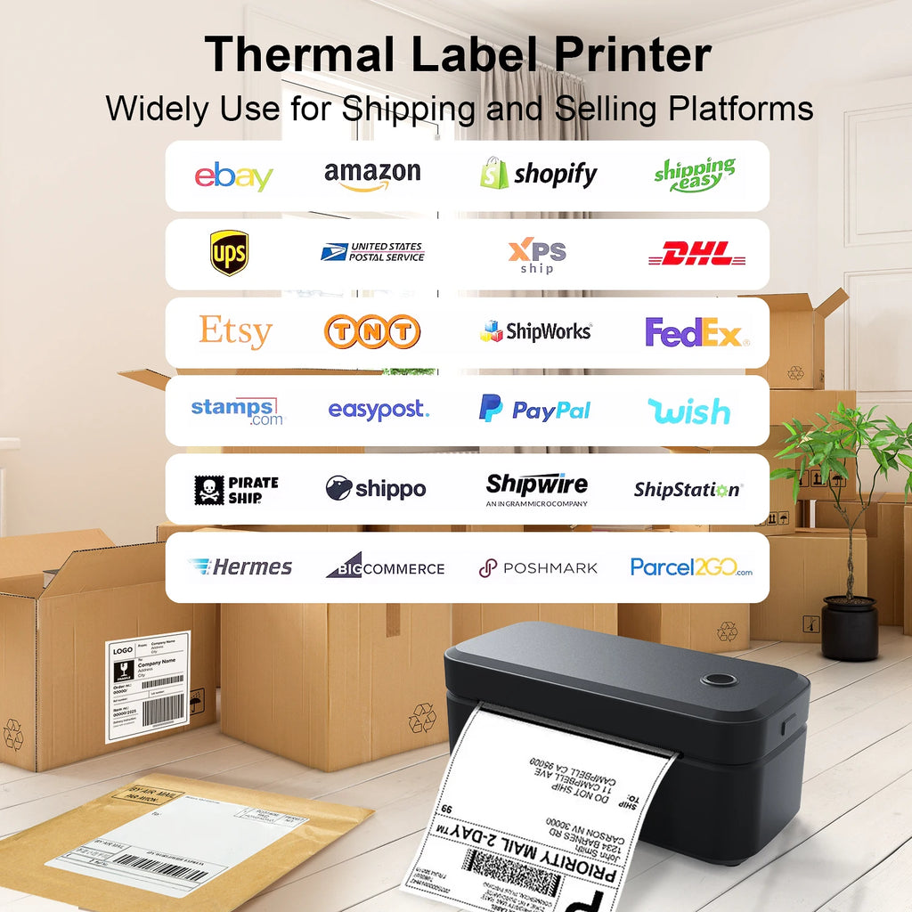 Marklife X4 Thermal Label Printer Portable Printer for 4x6 Mailing Packages Printing Bluetooth & Automatic Label Recognition