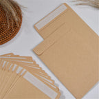 20pcs Kraft Paper Envelope with Self-adhesive Seal Tape Invitation Photo Envelope Bag Invoice Office Document Storage Envelope