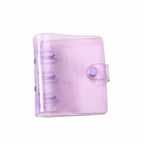 Portable Mini Handbook Glitter Notebook Pages Transparent Binder Notebook Cover Card Organizer 3 Hole Binder Clip Photo album