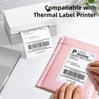 100x100mm Direct Thermal Shipping Labels 500pcs/Roll Oil Resistant Permanent Adhesive White Blank Self Adhesive Mailing Address