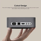 Easy Install Wear-resistant Waterproof Silicone Protective Case for Mac Mini M4/M4 Pro 2024 Precise Opening Dustproof Cover