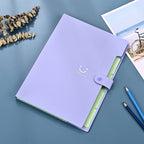 5page Classic Accordion File Folders - A4 Document Storage Bags with Plastic Material and Test Roll Holder - Durable and Expanda