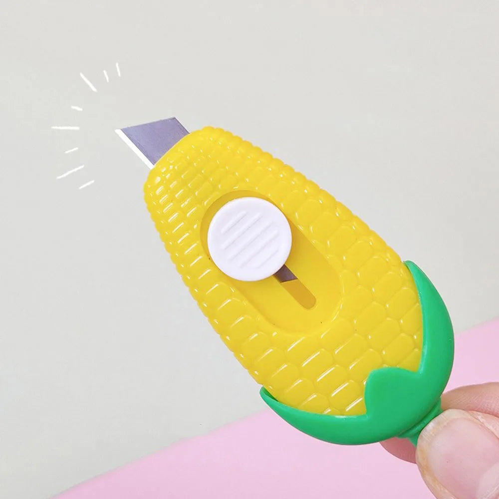 1/3/5Pcs Cuter Mini Cartoon Maize Utility Box Cutter Letter Opener Art Paper Cutter Kawaii Stationery Knif