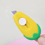 1/3/5Pcs Cuter Mini Cartoon Maize Utility Box Cutter Letter Opener Art Paper Cutter Kawaii Stationery Knif