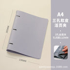 New A4 PU Leather Notebook Binder, Refillable 3/4 Round Ring Binder Cover for A4 Filler Paper, Notebook Personal Planner Binder