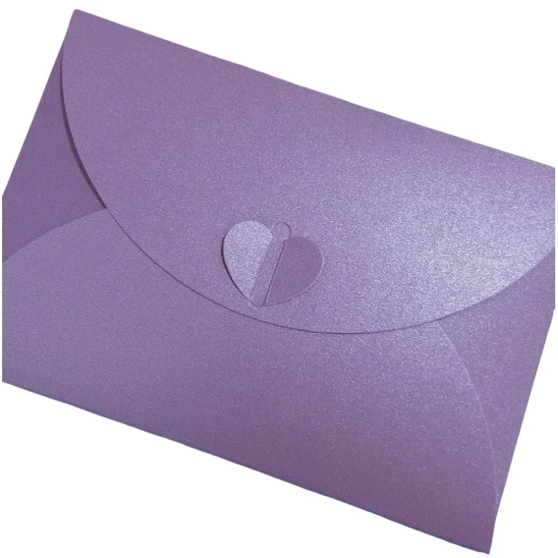 20pcs Colored pearlescent Envelope Thick Cardboard Small Foldable DIY Paper Envelopes Self Locking Buckle Letter Gift Card Cover