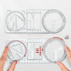 4pcs/set Student specific multifunctional drawing function ruler, student drawing geometry ruler, activity angle ruler