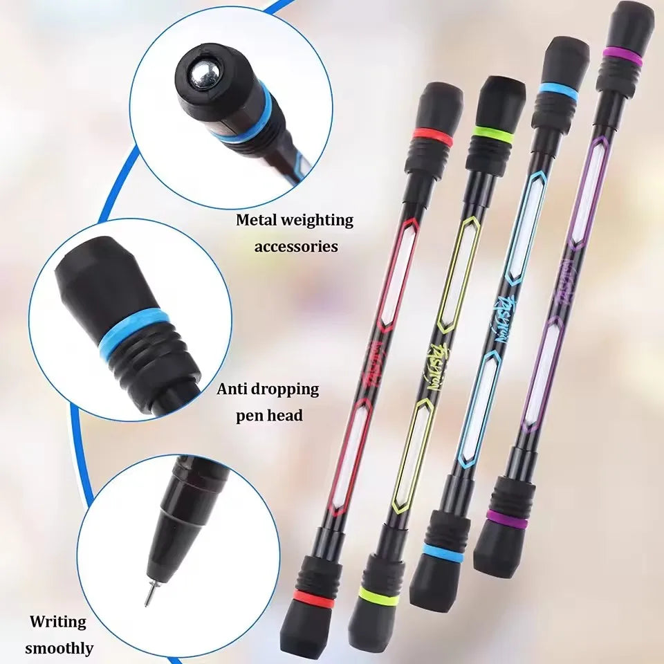 4/1Pcs Stress Relief Spinner Pen Adult Kids Antistress Spinning Pen Fidget Spinner Anti-slip Hand Spinner Stress Toy Ballpoint