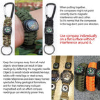5/10/16Pcs Mini Pocket Oil Filled Compass Portable Wristband Compass  Detachable Outdoor Camping Hiking Travel Navigation Tool