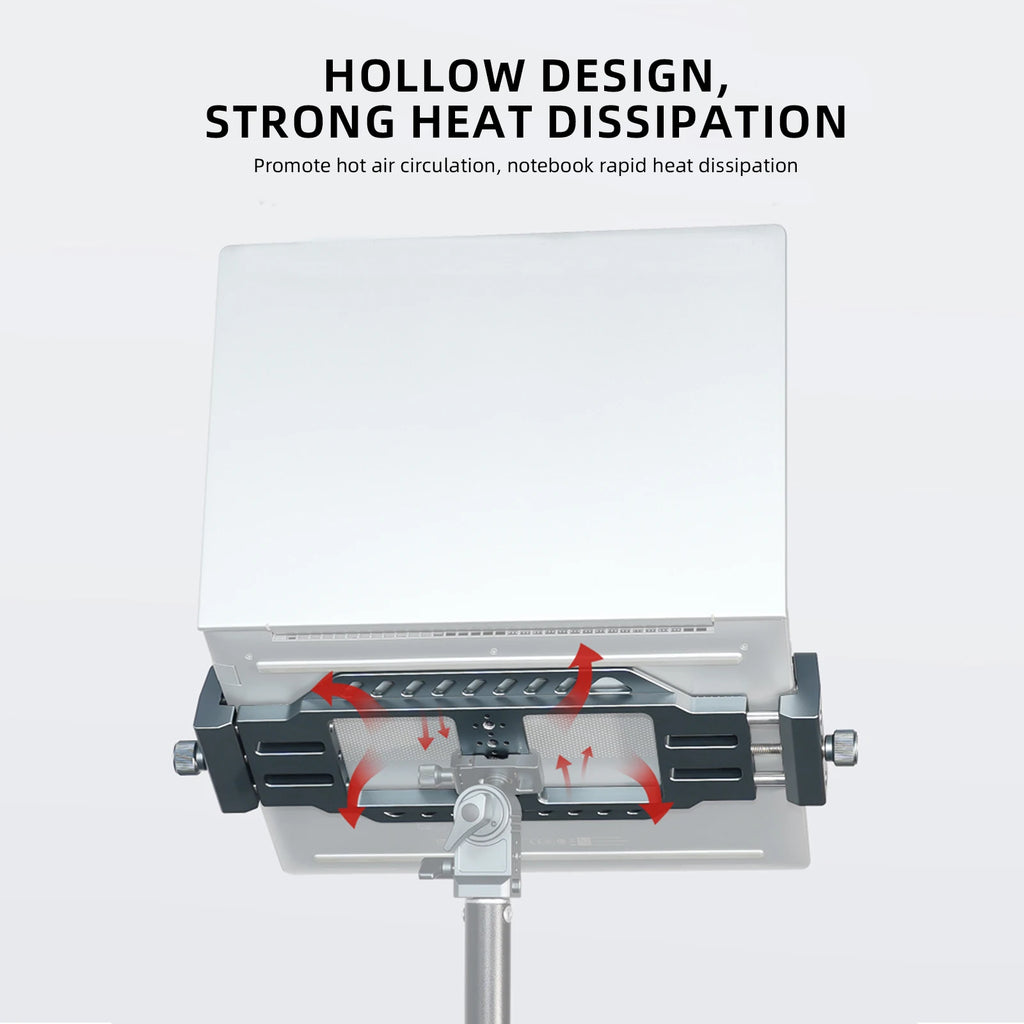 LEAPLIGHT Aluminum Alloy Laptop Stand Horizontal Vertical Screen Clamp Portable Holder W/ Arca Swiss Plate 1/4' Screw for Tripod