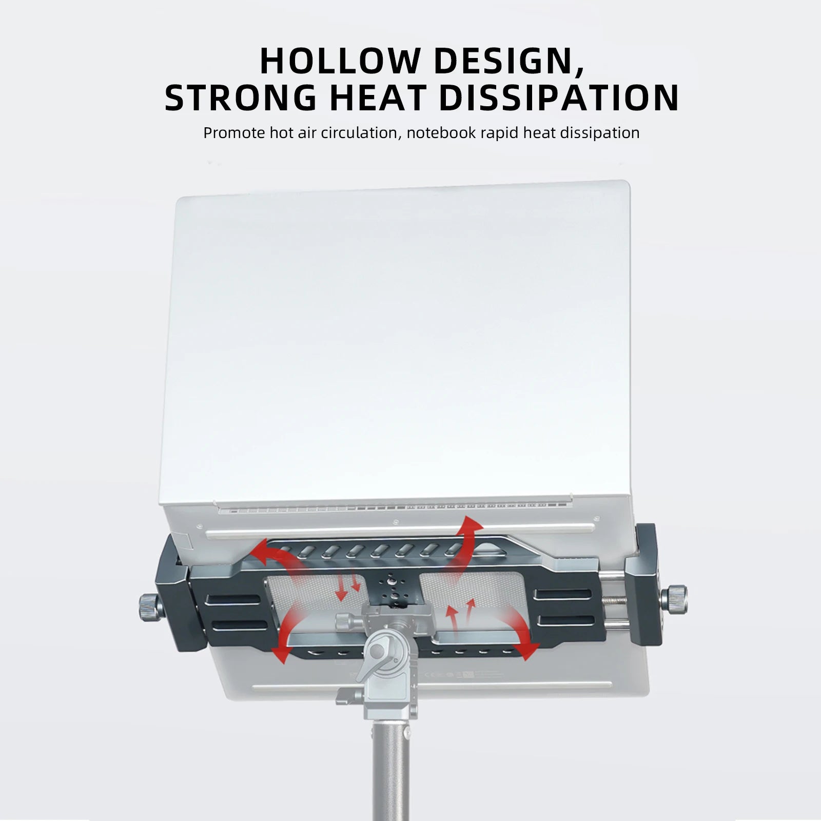 LEAPLIGHT Aluminum Alloy Laptop Stand Horizontal Vertical Screen Clamp Portable Holder W/ Arca Swiss Plate 1/4' Screw for Tripod