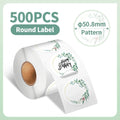 500-1000 Pcs Phomemo Thermal Label Paper Round Sticker Waterproof Label for Gift Kids Stickers School Supplies for 241 Printer