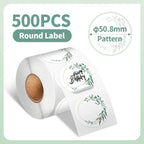 500-1000 Pcs Phomemo Thermal Label Paper Round Sticker Waterproof Label for Gift Kids Stickers School Supplies for 241 Printer