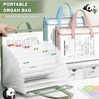 A4 Portable Accordion File Organizer, 13 Pocket Expanding Document Folder for Business School Office Student Supplies