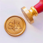 Personalized Wedding Wax Seal Stamp with 2 Initials, Custom Wedding Sealing Wax Stamp Invitation Seal Stamp. Initials Wax Seal