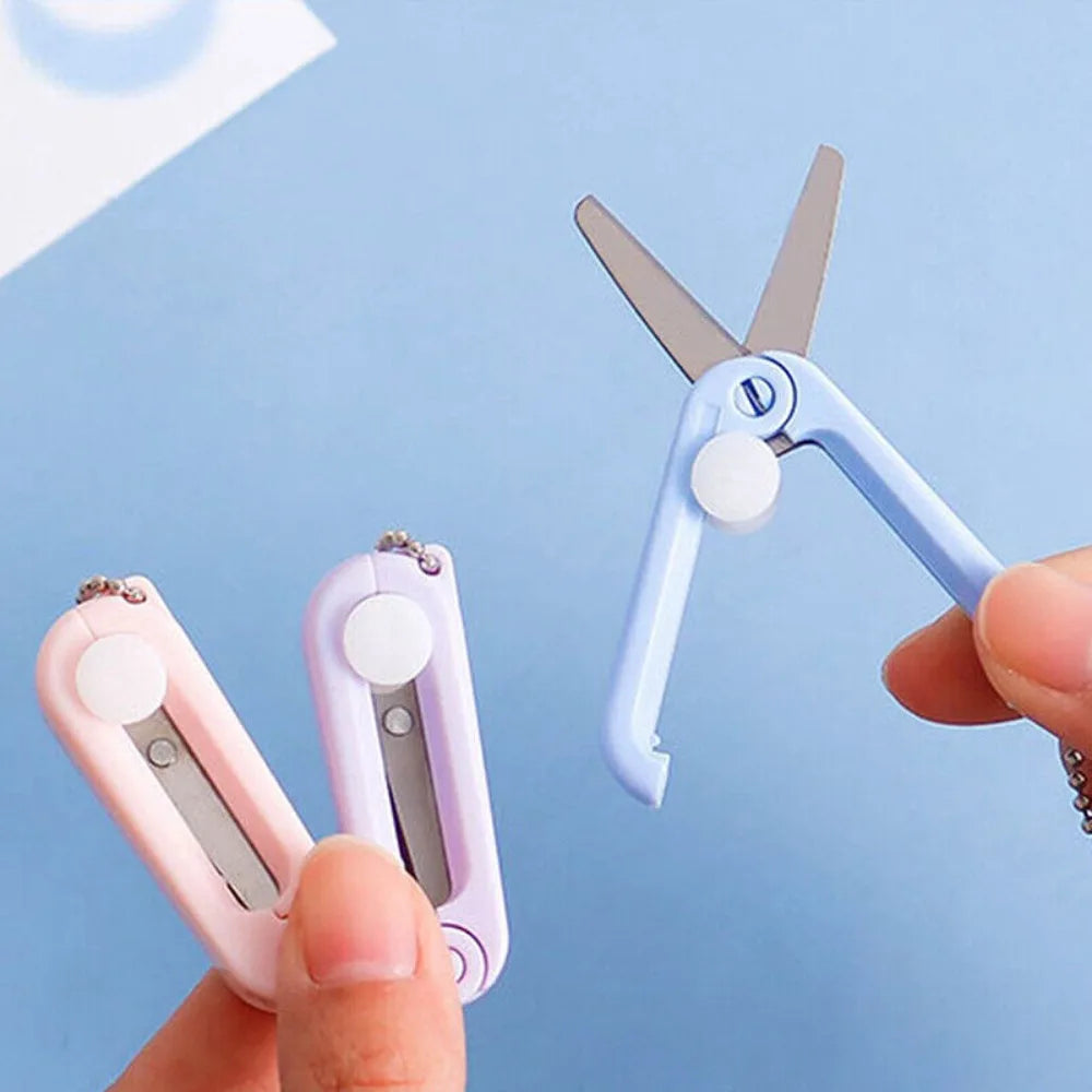 Portable Scissors For Office Students Mini Stainless Scissors Folding Scissors Multifunctional