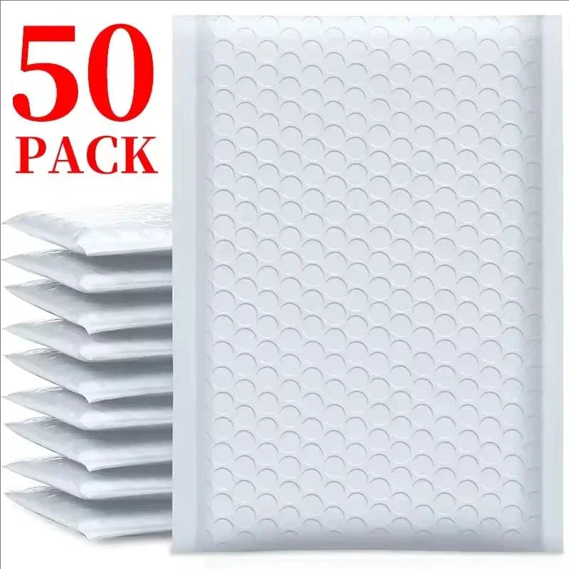 10-50Pack Kraft Bubble Mailers Self Adhesive Paper Envelopes Waterproof Cushioned Padded Foam Shipping Bags for Packaging