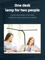 Double Head LED Desk Lamps Led Computer Monitor Light Stepless Dimmable USB Table Lamp for Office Study Reading Lighting Fixture