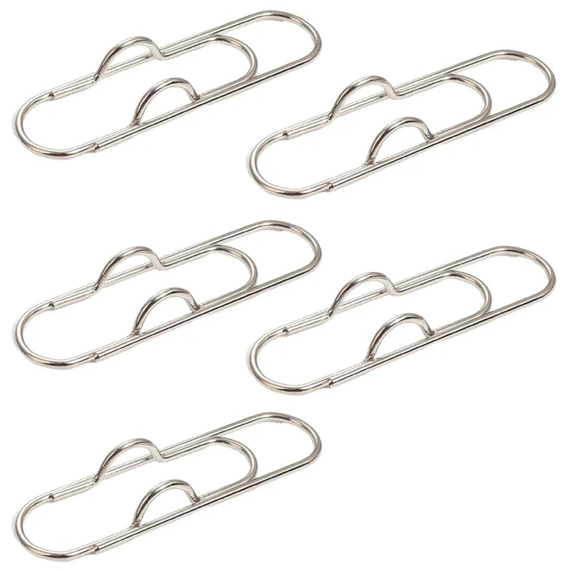 Anti Lost Paper Clip Metal Pen Holder Clips Portable Bookmarks Photo Memo Ticket Fixed Paperclips Office School Stationery