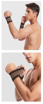 1Pair Copper Fiber Sports Wrist Support Sweat-Absorbent Breathable Knitted Nylon Wrist Brace Outdoor Sports Badminton Men Women