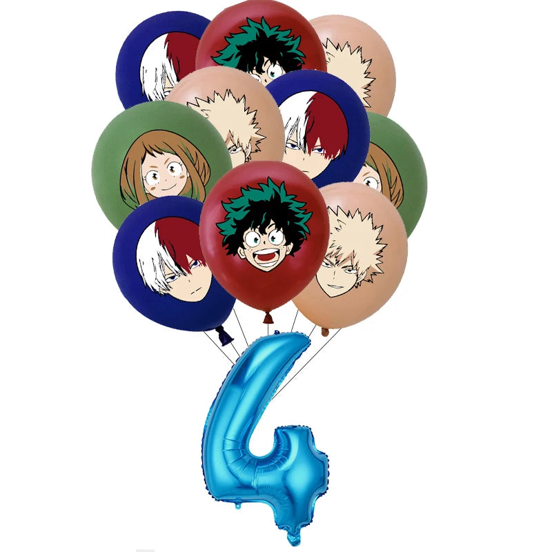 My Hero Academy Birthday Party Decoration Disposable Tableware Cup Tablecloth Balloon Backdrop Cake Topper Baby Shower Supplies