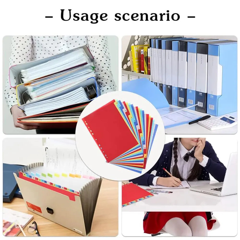 10/21 PCS Binder Dividers, Number 1-10, Letter A-YZ Label Notebook Dividers, Suitable for 2/3/4/11 Ring Binders.