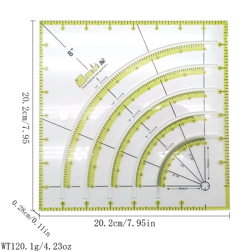 Yokoyama Acrylic Sewing Ruler For Patchwork Measuring Drawing Dressmaker Yardstick DIY Craft Quilting Cutting Accessories Tool